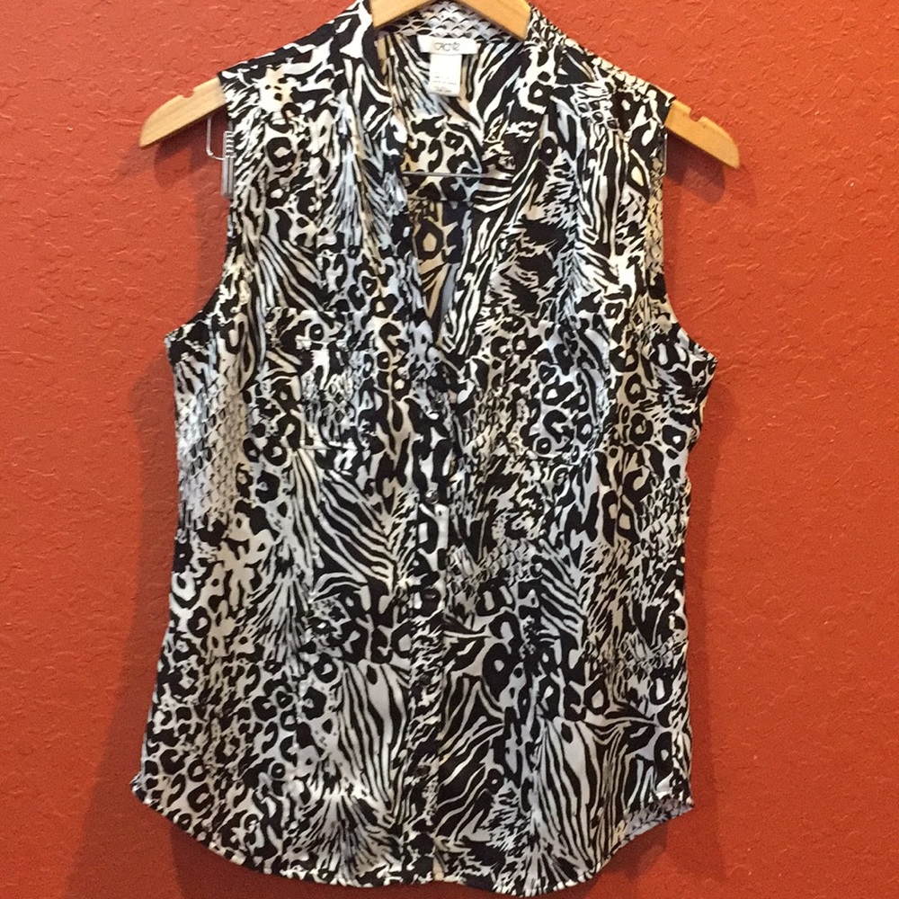Cache button down blouse